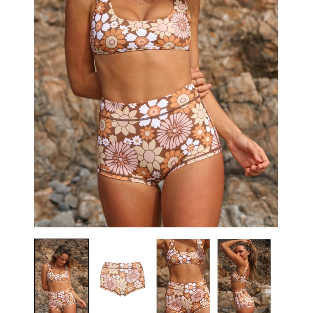 Kavala Collective Flower Power Misool Swim Shorts- Size Large